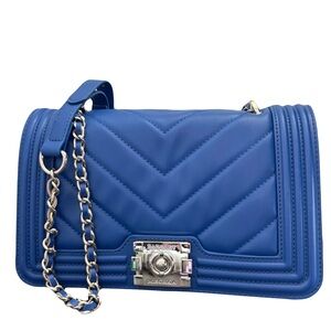 Blue Badgley Mischka  Quilted Shoulder Bag NWT Gift Ready